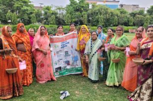 water feeder for birds by BJP Mahila Morcha Sawai Madhopur