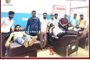 Blood donation camp organized on the occasion of Zeenat Parveen birthday in sawai madhopur