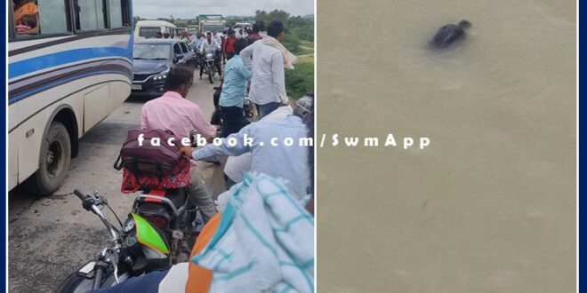 Dead body of unknown youth found floating in Banas river
