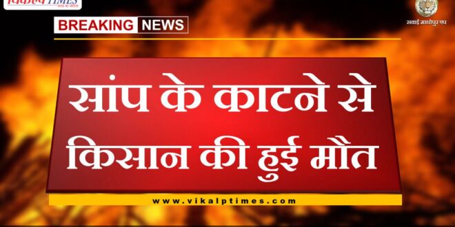 Farmer dies due to snake bite in khandar
