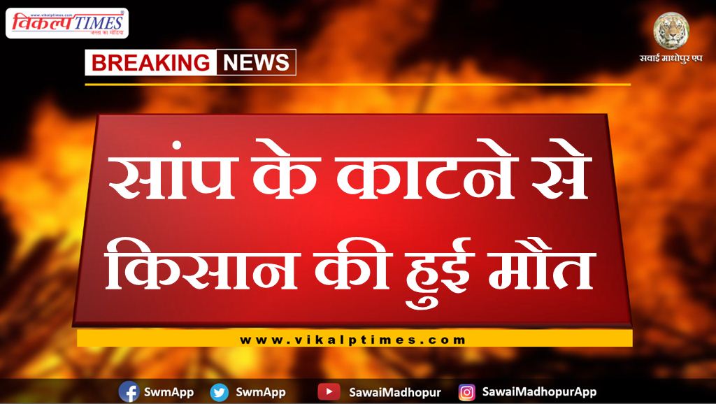 Farmer dies due to snake bite in khandar