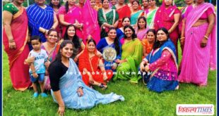 Women celebrated Teej festival with pomp in indra colony sawai madhopur