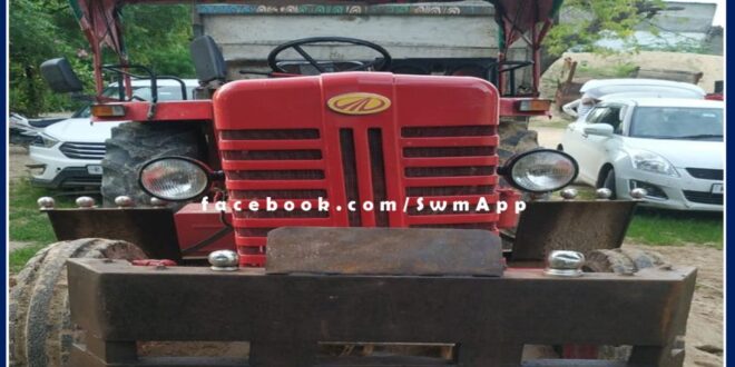 A tractor - trolley filled with illegal gravel seized in malarna dungar