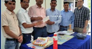 An amount of 60 thousand rupees handed over for the development of Bajauli school