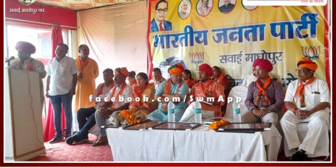 BJP Scheduled Caste Morcha workshop concluded in sawai madhopur