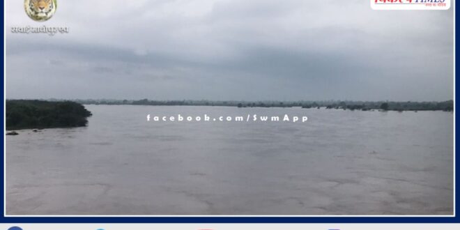 Chambal river near danger mark