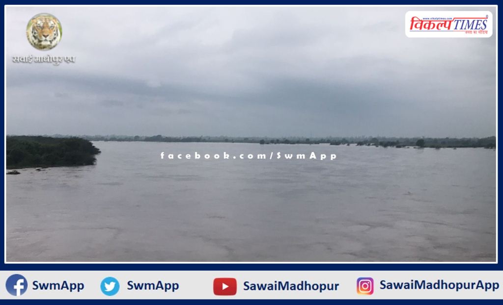 Chambal river near danger mark