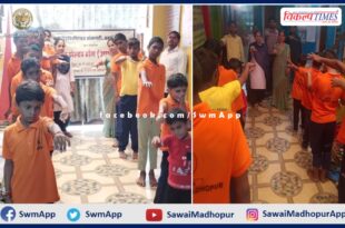 Children and staff took a pledge under Drug Free India Campaign