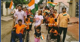 Divyang children took out tricolor rally in sawai madhopur