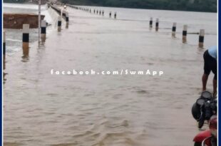 Due to rising water on Didaich Banas River, many villages were cut off