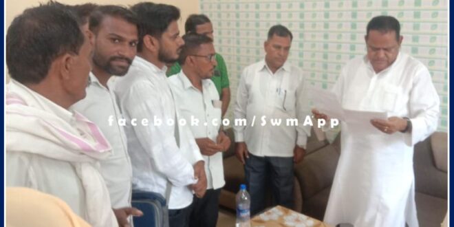 Memorandum submitted regarding the demand for scholarship in sawai madhopur