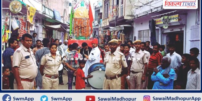 Taziye out on the occasion of Muharram in sawai madhopur
