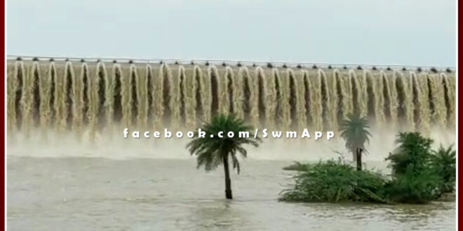 The sheet running on the dam for a week on the Dheel dam