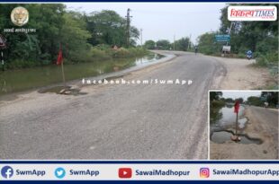pit on zinapur mode invites accident in lalsot-kota mega highway