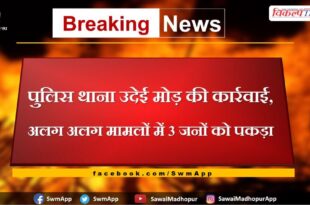 police arrested 3 accused in different cases in udei sawai madhopur