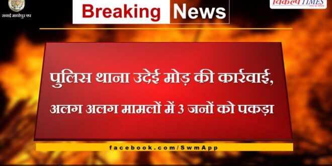 police arrested 3 accused in different cases in udei sawai madhopur