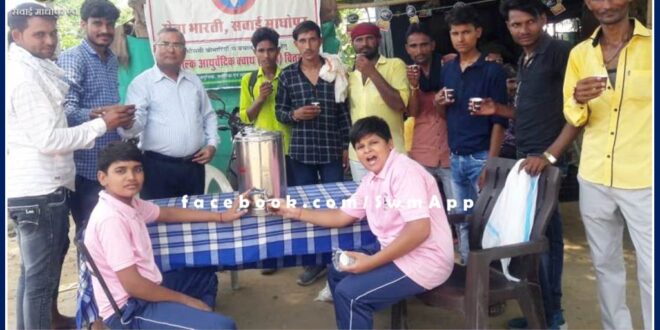 Ayurvedic decoction given to devotees in Ganesh fair