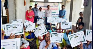 Beauty parlour, mehndi, paper and cloth bag making training camp concludes in sawai madhopur