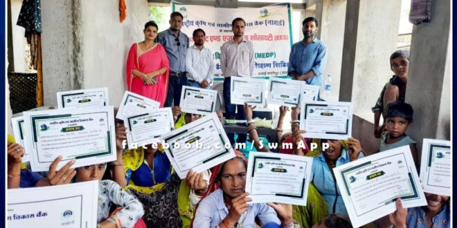 Beauty parlour, mehndi, paper and cloth bag making training camp concludes in sawai madhopur