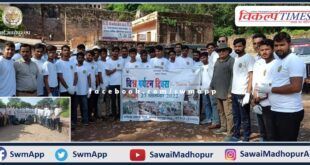 Cleanliness in Ranthambore Fort on World Tourism Day under Mission Beat Plastic Ranthambhore Abhiyaan