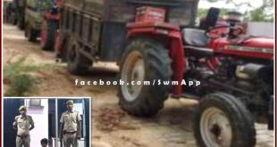 Malarna Dungar police station seized two tractor-trolleys while transporting illegal gravel in sawai madhopur