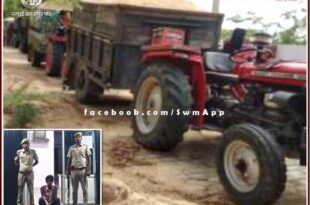 Malarna Dungar police station seized two tractor-trolleys while transporting illegal gravel in sawai madhopur