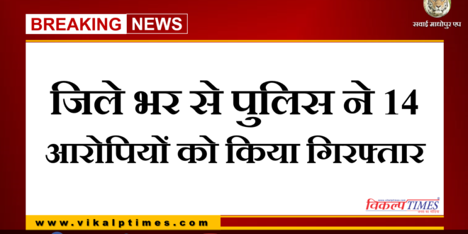 Police arrested 14 accused from sawai madhopur