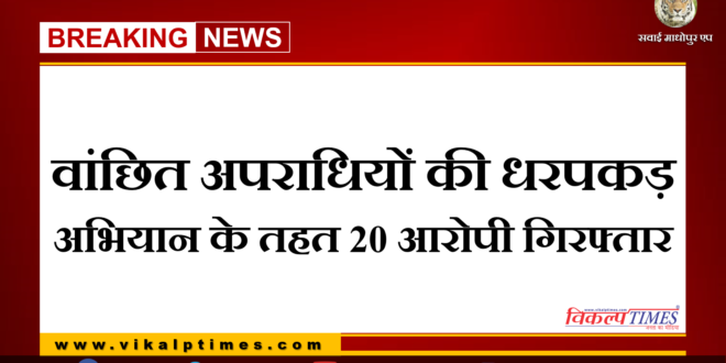 Police arrested 20 accused from sawai madhopur