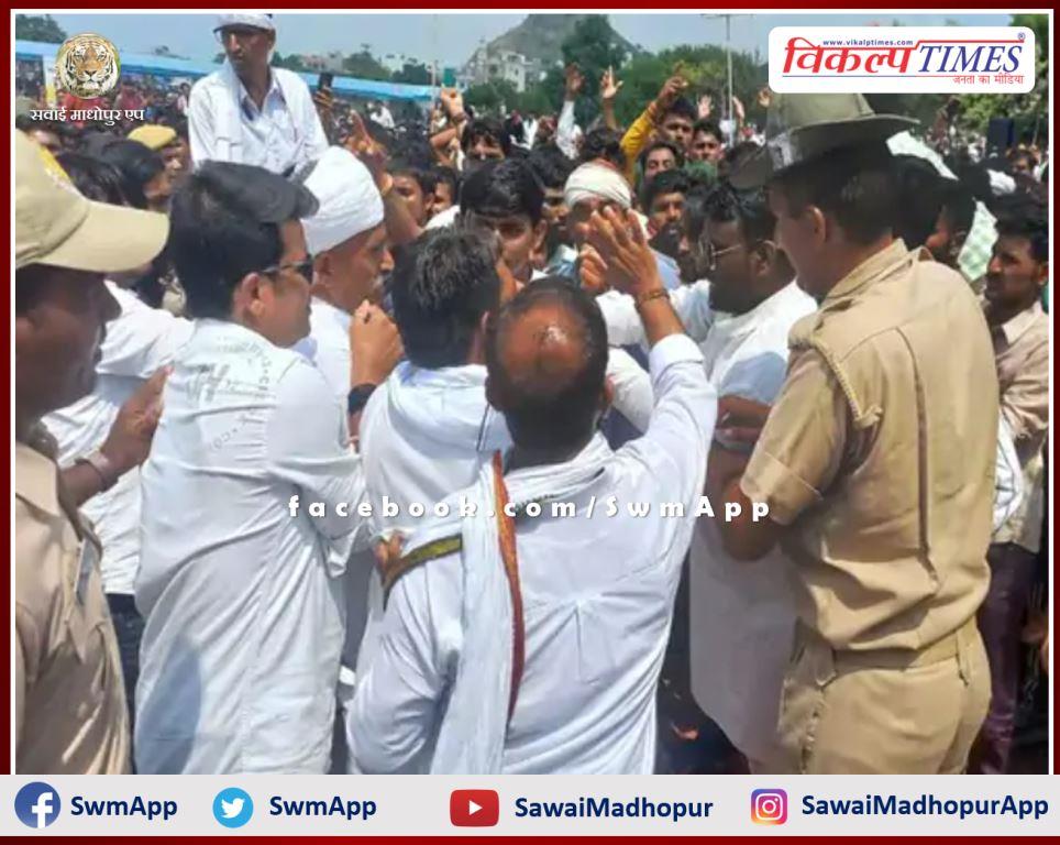 Supporters raised slogans of Sachin Pilot Zindabad in pushkar