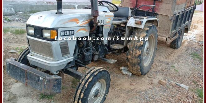 police seized tractor-trolley while transporting illegal gravel, driver arrested in batoda sawai madhopur