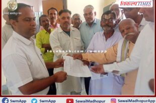 Brahmin society submitted a memorandum regarding the land of the temples in sawai madhopur