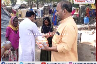 Distributed sweets under the program of your Diwali with your loved ones in sawai madhopur