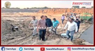 Illegal gravel stock seized in sawai madhopur