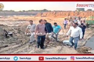 Illegal gravel stock seized in sawai madhopur