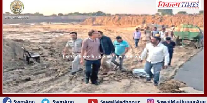 Illegal gravel stock seized in sawai madhopur