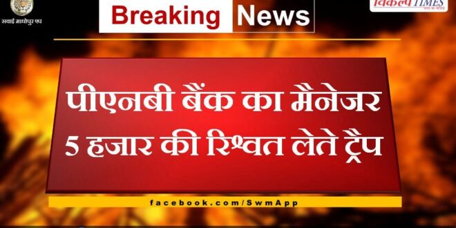 Manager of PNB Bank Trap taking bribe of 5 thousand in sikar