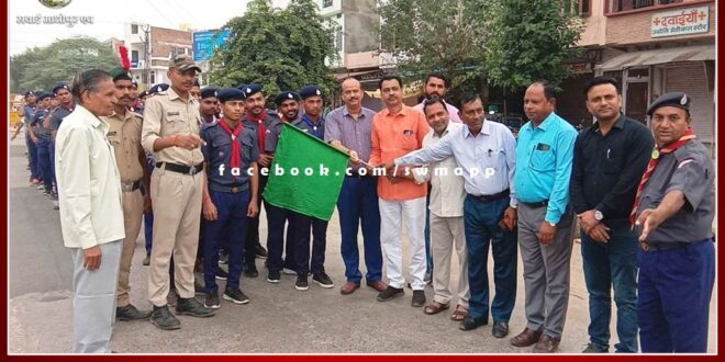 Peace Marathon race flagged off under Gandhi Week in sawai madhopur