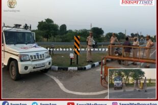 Special campaign launched by sawai madhopur police against drivers without helmets by doing blockade