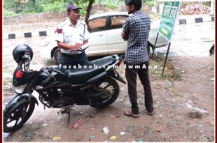 Traffic police cut 57 challans for violation of traffic rules in sawai madhopur