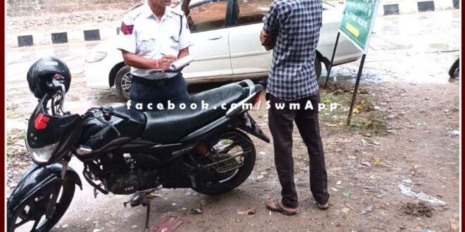 Traffic police cut 57 challans for violation of traffic rules in sawai madhopur