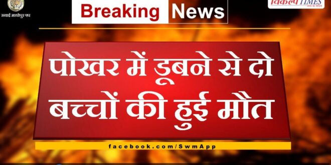 Two children died due to drowning in the puddle in bharatpur