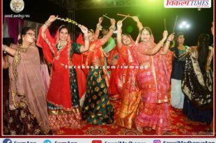 dandiya night organized in shivar sawai madhopur