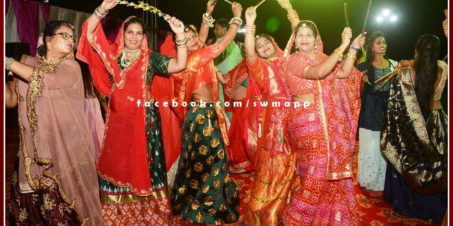 dandiya night organized in shivar sawai madhopur