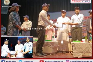 ADEO Ajaj Ali honored at state level in bikaner