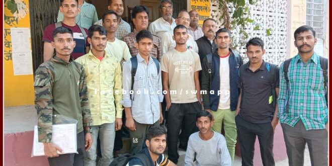 Athletic team of PG College Sawai Madhopur left for Baran