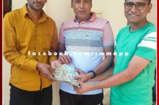 Pankaj showed honesty by returning the money in sawai madhopur