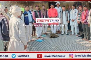 BJP workers paid tribute to Heeraben in sawai madhopur