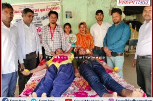 Blood donation camp organized for the second time in Niwari