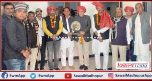 Devnarayan board member welcomed by Gurjar Samaj in sawai madhopur