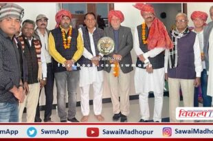 Devnarayan board member welcomed by Gurjar Samaj in sawai madhopur